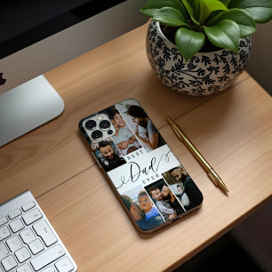 最高のパパEver Script Father's Day 6 Photo Collage Case-Mate iPhone 14ケース