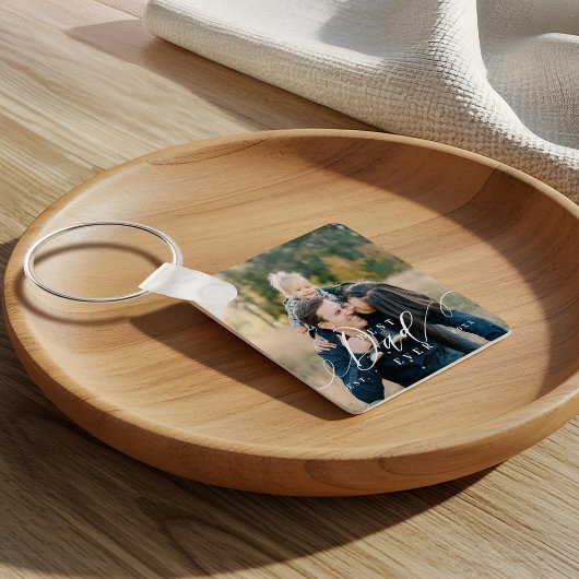 最高のパパEver Script Father's Day Photo Keepsake キーホルダー