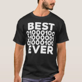 最高のパパEver Shirt Binary Code Faters Day Coder Tシャツ (正面)