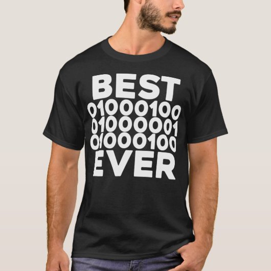 最高のパパEver Shirt Binary Code Faters Day Coder Tシャツ (正面)