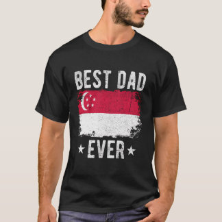 最高のパパEver Singapore国旗シンガポール最高のパパ Tシャツ