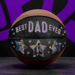 最高のパパEver Sports Edgy Photo Star Father's Day バスケットボール