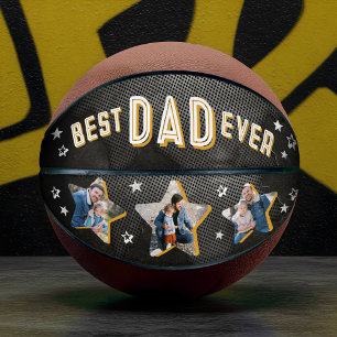 最高のパパEver Sports Edgy Photo Star Father's Day バスケットボール