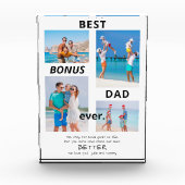 最高のパパEver Stepdad 4 Photo Father's Day フォトブロック (正面)