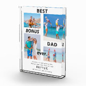 最高のパパEver Stepdad 4 Photo Father's Day フォトブロック (右)