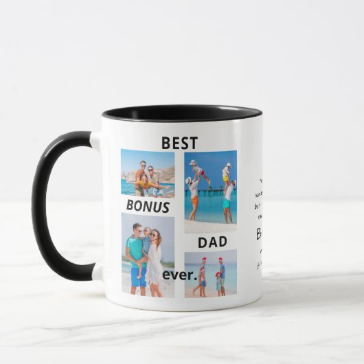 最高のパパEver Stepdad 4 Photo Father's Day マグカップ (左)
