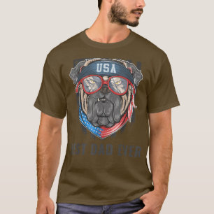 最高のパパEVER US米国国旗のパパ素晴らしファミリー Tシャツ