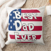 最高のパパEVER USA国旗 クッション (ブランケット)