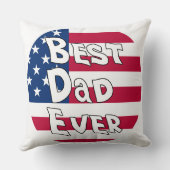 最高のパパEVER USA国旗 クッション (裏面)