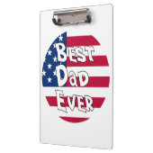 最高のパパEVER USA国旗 クリップボード (左)