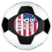 最高のパパEVER USA国旗 サッカーボール (回転)