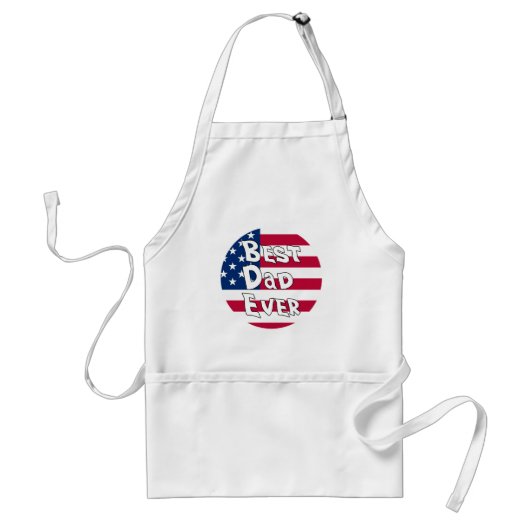 最高のパパEVER USA国旗 スタンダードエプロン (正面)