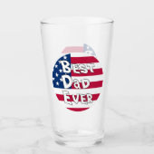 最高のパパEVER USA国旗 タンブラーグラス (正面)