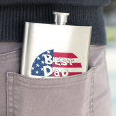 最高のパパEVER USA国旗 フラスク (インサイチュ)