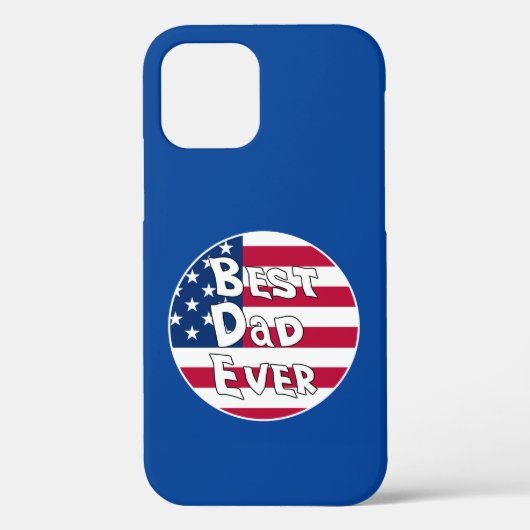 最高のパパEVER USA国旗 Case-Mate iPhoneケース (裏面)