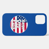 最高のパパEVER USA国旗 Case-Mate iPhoneケース (裏面 (横))