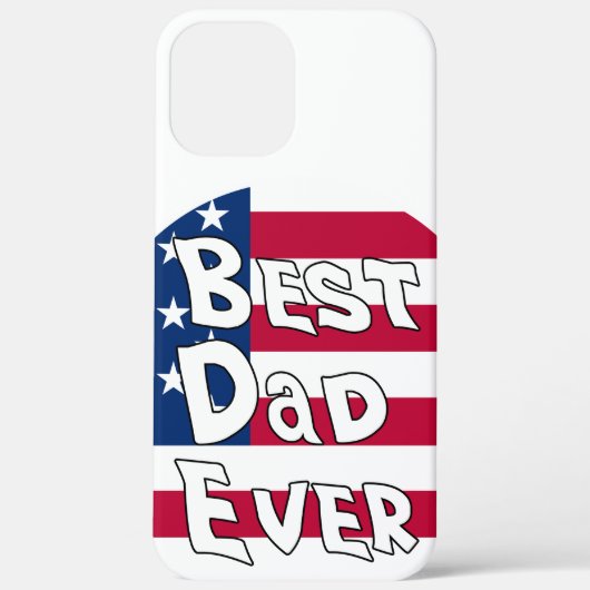 最高のパパEVER USA国旗 Case-Mate iPhoneケース (裏面)