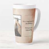 最高のパパEver Water Color Father's Day Photo カフェラテマグ (右アングル)