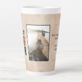 最高のパパEver Water Color Father's Day Photo カフェラテマグ (正面)