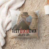 最高のパパEver Water Color Father's Day Photo クッション (ブランケット)