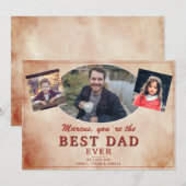 最高のパパEver Water Color Photo Father's Day シーズンカード (正面/裏面)