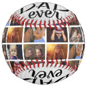 最高のパパEver Wood素朴 6フォトコラージュ ソフトボール (正面)
