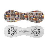 最高のパパEver Wood素朴 6フォトコラージュ 野球ボール (パネル)