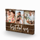 最高のパパEver Wood Father's Day Photo Collage フォトブロック (右)