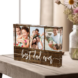最高のパパEver Wood Father's Day Photo Collage フォトブロック