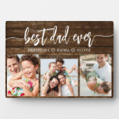 最高のパパEver Wood - Father's Day Photo Collage フォトプラーク (正面)