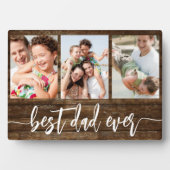 最高のパパEver Wood Father's Day Photo Collage フォトプラーク (正面)