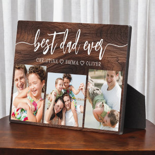最高のパパEver Wood - Father's Day Photo Collage フォトプラーク