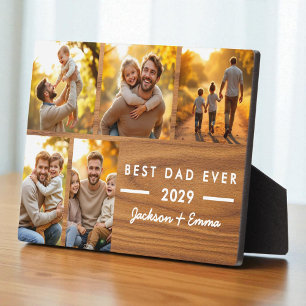 最高のパパEver Wood Father's Day Photo Collage フォトプラーク
