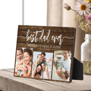 最高のパパEver Wood - Father's Day Photo Collage フォトプラーク