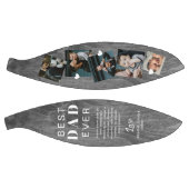 最高のパパEver Woodgrain Faters Dayフォトコラージュ バスケットボール (パネル)