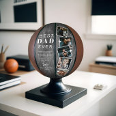 最高のパパEver Woodgrain Faters Dayフォトコラージュ バスケットボール