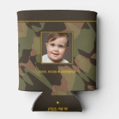 最高のパパEver Woodland Camouflage写真 缶クーラー (裏面)