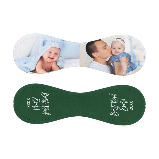 最高のパパEver Year 2 Photo Brush Script Green 野球ボール (パネル)