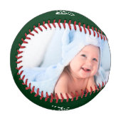 最高のパパEver Year 2 Photo Brush Script Green 野球ボール (正面左)