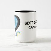 最高のパパinカナダ父のCanadian Hugハート マグカップ (中央)