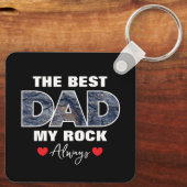 「最高のパパMy Rock Love Always」グラフィック キーホルダー (裏面)