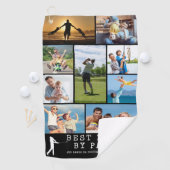 最高のパパPAR 9 Photo Collage パーソナライズされた ゴルフタオル (インサイチュ)