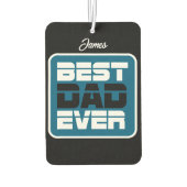 最高のパパTシャツ カーエアーフレッシュナー (裏面)