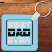 最高のパパTシャツ キーホルダー (裏面)
