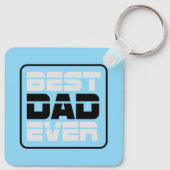 最高のパパTシャツ キーホルダー (裏面)