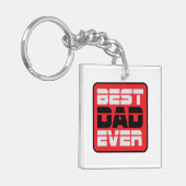 最高のパパTシャツ キーホルダー (正面左)