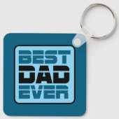 最高のパパTシャツ キーホルダー (裏面)