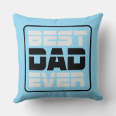 最高のパパTシャツ クッション (裏面)