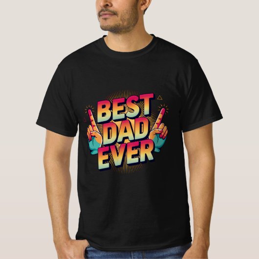 最高のパパTシャツ Tシャツ (正面)