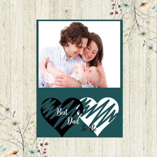 最高のパパTo Be Fanthers Dayハート家族の写真おもしろい シーズンカード